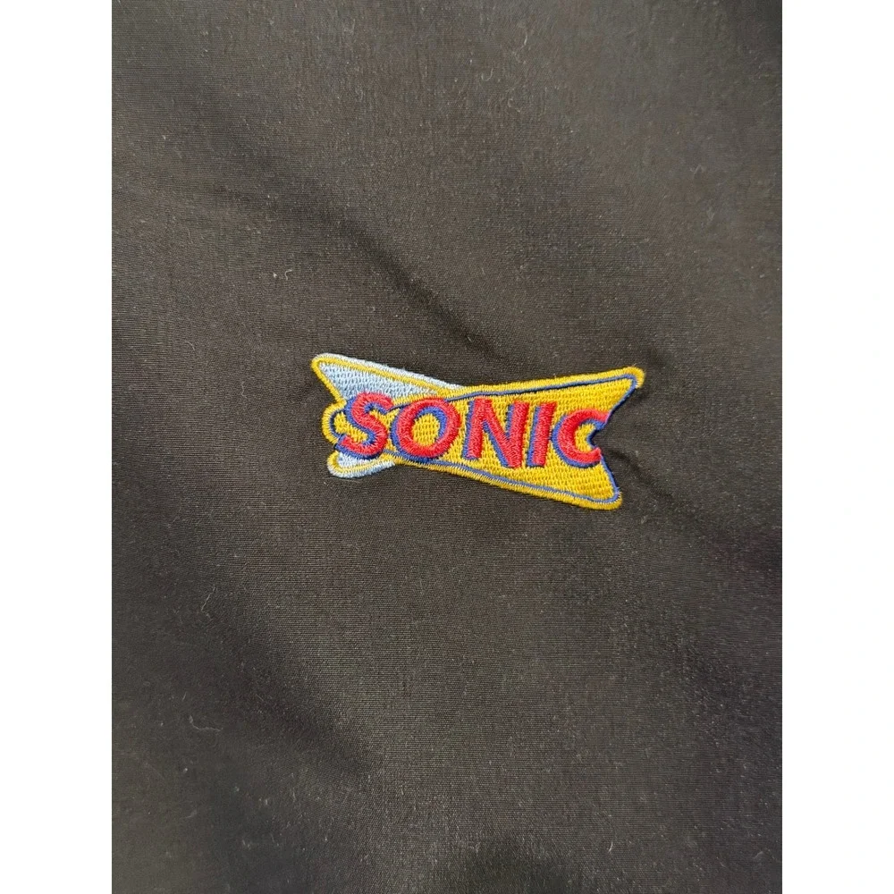 Sonic Windbreaker Pullover Mens XL Black 2004 National Convention V-Neck Jacket